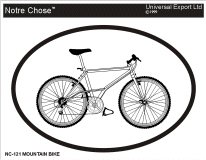 MOUNTAIN BIKE Oval Bumper Sticker Decals Mountain UNIV-NC-121
