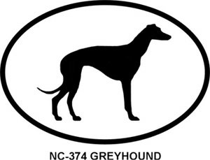 GREYHOUND Oval Bumper Sticker Decals UNIV-NC-374