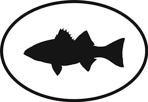Striped Bass Euro Oval Bumper Sticker Bumper Stickers, Decals & Magnets Oval Envy NC-1089