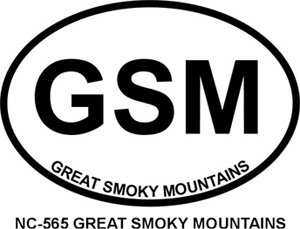 Great Smoky Mountains Oval Bumper Sticker Decals UNIV-NC-565