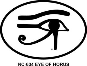 Eye of Horus Oval Bumper Sticker Decals UNIV-NC-634