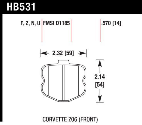 Brake Pads Hawk HB531Z.570