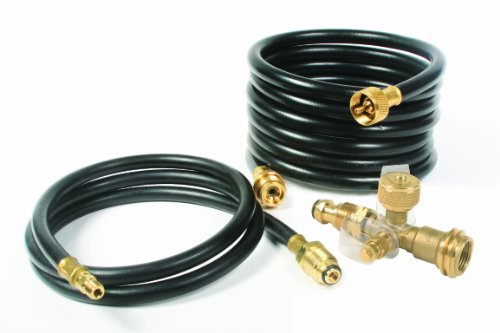 Camco 59123 Propane Brass Tee with 4 Port with 5' and 12' Hose Stove Accessories Camco 59123