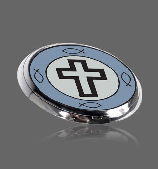 Cross Flat Car Medallion Hood Ornaments HoodEz HDLREFM02