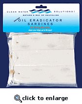 Clean Water Solutions Oil Eradicator - Sardines Three-Pack Oil Cleanup Absorbers cws 141002