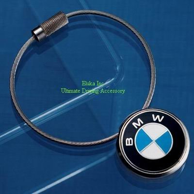 BMW Genuine BMW Roundel Logo Cable Key Chain Ring Automobilia BMW 80230409883