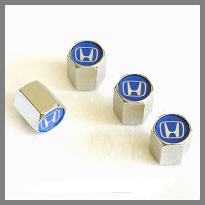 Honda Blue Logo Chrome Tire Stem Valve Caps Categories CarBeyondStore