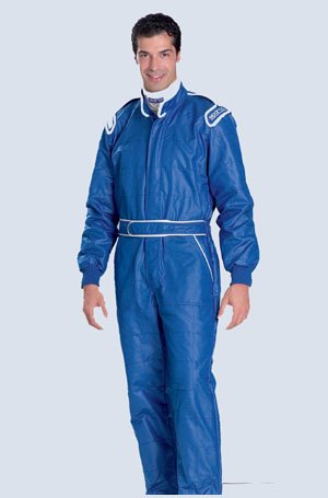 Sparco 001052AZ2M One Blue Medium Fire Resistant Fabric Driving Suit Racing Apparel Sparco 001052AZ2M