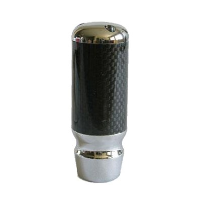 OBX Real Carbon Fiber Chrome Manual Shift Knob Body OBX Racing Sports 200-9999-SK1C