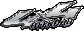 Decals Weston Signs WSC4X4046_OFFROAD_SILVER