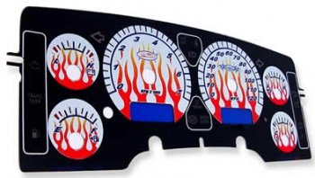 Glo Flame & White Face Gauge Sets Nu Image FG158