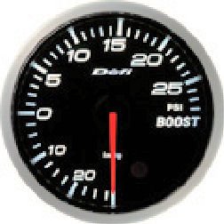 Defi DF06503 Racer Boost Gauge, White, 52mm Boost Gauges Defi DF06503