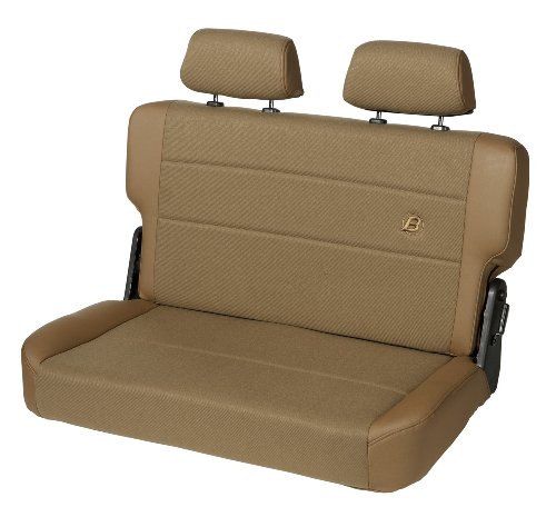 Bestop 39441-37 TrailMax II Fold and Tumble Spice Vinyl with Fabric Insert Rear Bench Seat for 1955-1995 CJ5, CJ7 and Wrangler YJ Body Bestop 39441-37