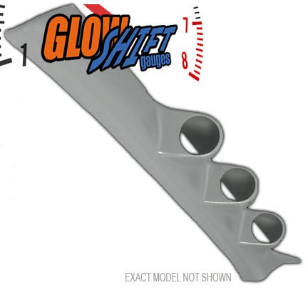 GlowShift Gray 03-07 Mitsubishi Lancer Evolution VIII & IX (8 & 9) w/ Speaker Cut-Out Triple Pillar Pod Housing Pods GlowShift GS-322G