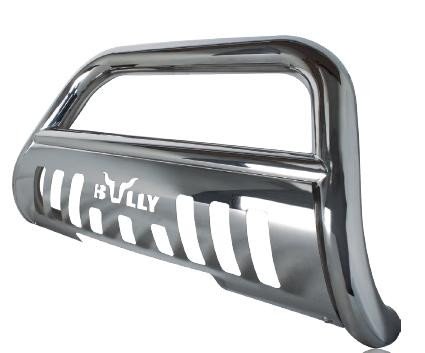 Bully NR-305 3 Super Duty Stainless Steel Mandrel Bent Bull Bar with Skid Plate Bumper Guards Bully NR-305