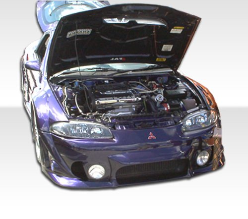 1997-1999 Mitsubishi Eclipse Eagle Talon Duraflex Q Flared Front Middle Add On Bumper Extensions - 1 Piece Bumpers Duraflex 101608