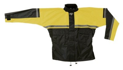 Nelson-Rigg Mens Stormrider 2 Piece Motorcycle Rainsuit Black/Yellow XXL 2XL Rainwear Nelson-Rigg 406-036