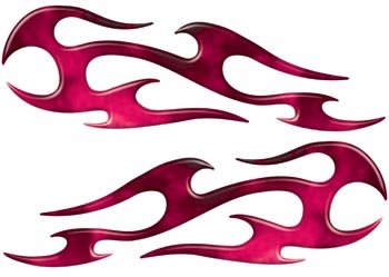 Full Color Reflective Fire Pink Flame Decals Decals Weston Signs WSCFL071_FIREPINK_S