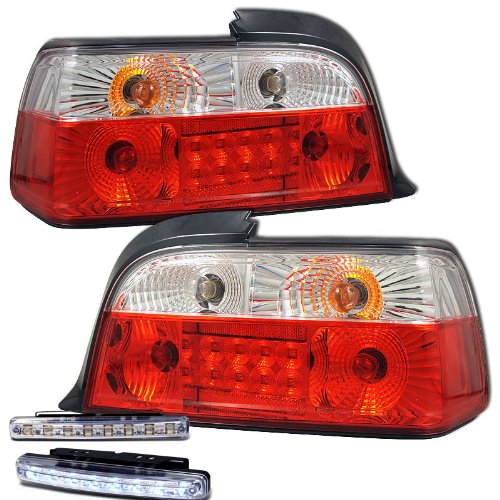 Brake & Tail Light Assemblies RXMOTOR 03-B39298TLED2D+CBL-DRL-8LED-C