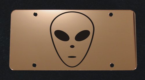 ALIEN ENGRAVED LICENSE PLATE W/FREE FRAME Frames HotSpotBuys ALIENPL
