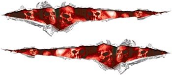 Bumper Stickers, Decals & Magnets Weston Signs WSCRIP002_SKULLRED_S