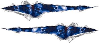 Decals Weston Signs WSCRIP002_SKULLBLUE_SM