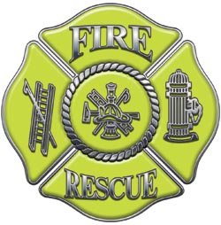 Firefighter Fire Rescue Firefighter Decal Yellow 12 Reflective Decals Weston Signs WSCFF040_YELLOW_12