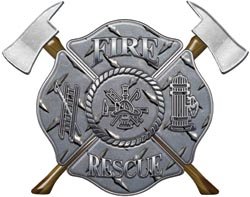 Firefighter Fire Rescue Firefighter Decal Diamond Plate 6 Reflective Decals Weston Signs WSCFF041_DP_6