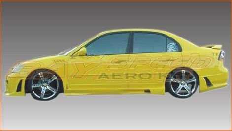 01-05 Honda Civic Octane 4Dr Side Skirts Body Bay Speed Aero Kit 1131SR