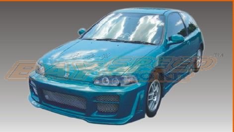 92-95 Honda Civic 2Dr & H/b Octane Front Bumper Categories Bay Speed Aero Kit 8215SR
