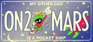 Marvin the Martian ON2 MARS License Plate Covers Lpsusa 12061