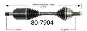 Empi 80-7904 CV Joint Half-Shaft Assembly Half-Shaft Assemblies Empi 80-7904