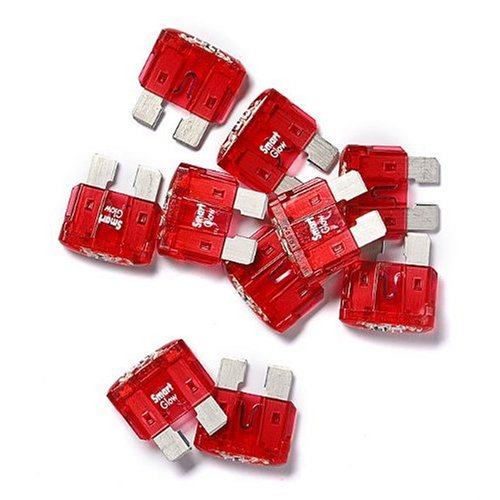 Littelfuse 0ATO010.TPGLO ATO Smart Glow Fast-Acting Automotive Blade Fuse - 10 Piece Blade Fuses Littelfuse 0ATO010TPGLO