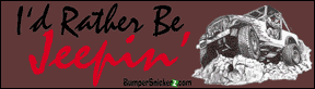 I'd rather be Jeepin' - Refrigerator Magnets 7x2 in Decals BumperSnickerz CAR10050_RM.pdf