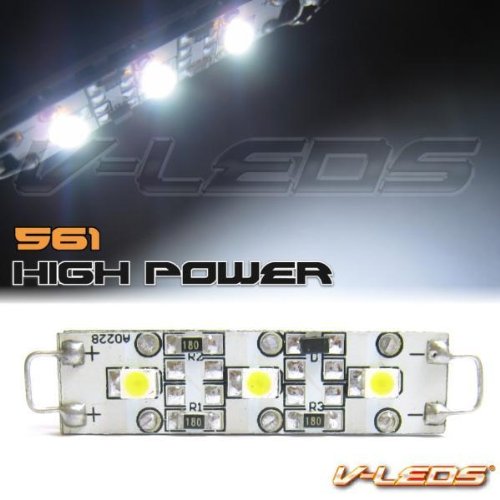 HI POWER 3 LED WHITE DOME LIGHT BULB 561 562 564 212-2 Bulbs Unknown 561A3W-S1