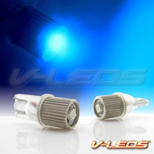 2 V-LEDS BLUE HIGH POWER BULBS 194 168 158 2821 2821 Bulbs Unknown 194_HP2_B