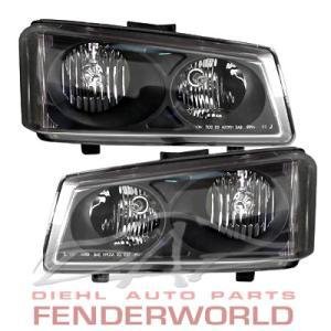 CHEVY SILVERADO 03 04 05 06 JDM BLACK HEADLIGHTS Headlight Bulbs ABP EFX52045