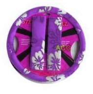 Purple Hawaiian Hibiscus Floral Print Steering Wheel Cover and Seat Belt Pads Steering Accessories Unknown SBSWCPURHAW