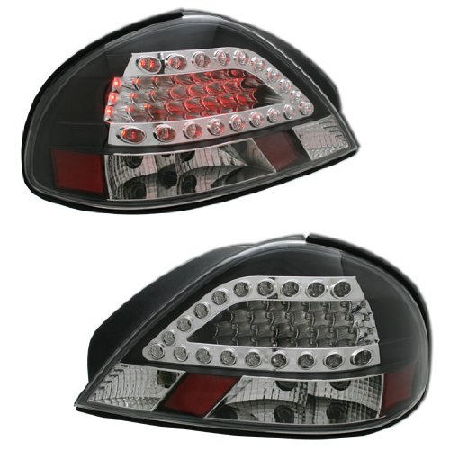 99 00 01 02 03 04 05 PONTIAC GRAND AM LED TAIL LIGHTS BLACK Tail Lights Unknown 7576