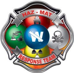 Maltese Cross Hazmat Response Team 6 Reflective Firefighter Decal Decals Weston Signs WSCFF077_HAZMAT_6