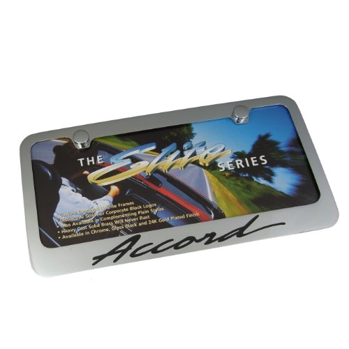 Honda Accord Script Chrome Brass License Plate Frame Frames Honda 9035000