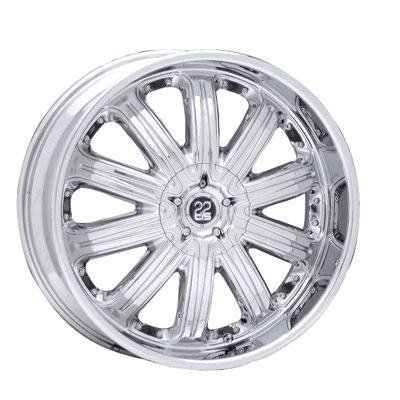 TIS TIS1022988 TIS10 CHROME Wheel Rim 22 9.5x8 8x165.1 Wheels TIS TIS1022988