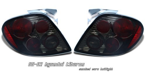 2000 2001 2002 HYUNDAI TIBURON SMOKED HOUSING EURO ALTEZZA TAIL LIGHT LAMPS 00 01 02 Tail Lights BBP Enterprise TLA-40.4192TLS