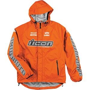 Icon PDX Rain Jacket - Medium/Orange Rain Jackets ICON 2820-1426