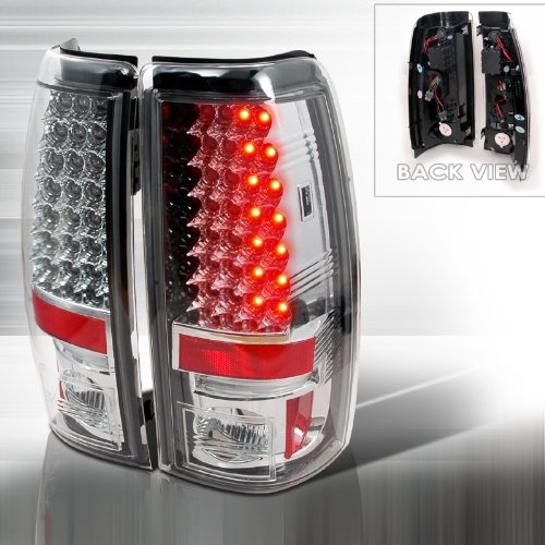 03 04 05 06 Chevy Silverado (except 3500) LED Tail Lights + Hi-Power White LED Backup Lights - Chrome (Pair) Exterior Accessories Atomic LTSIV03CLED