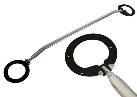 Polish Aluminum Front Strut Bar - Volkswagen Jetta 1993-1998 Torque Struts AJ ST01JETTA93