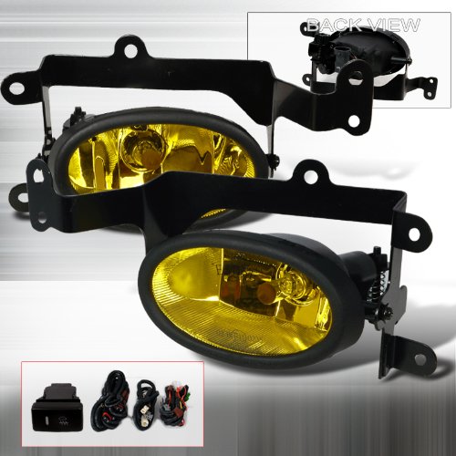 06 07 Honda Civic 2-door Factory-style Fog/Driving Lights with Relay & Switch - Yellow (Pair) Bulbs