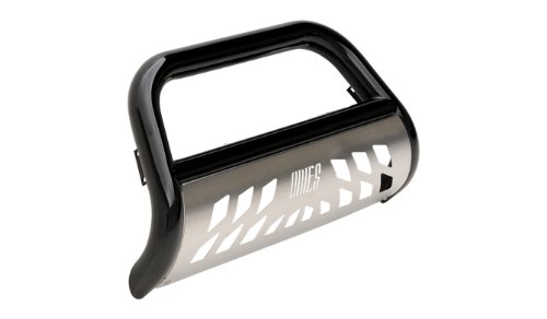 Aries B35-4008 Black Bull Bar with Stainless Steel Skid Plate Grille & Brush Guards Aries Automotive B35-4008