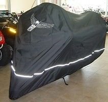 Premium High Quality Motorcycle Cover, Fits up to 108 length Large cruiser, Tourer, Chopper. includes Cable & Lock - Eagle Logo Vehicle Covers Formosa Covers eagle 500