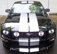 Hi-Performance Dual 10 Silver Racing Stripes Pre Cut Set Fits All Mustangs 2005-2009 Pinstriping Tape Aftermarket DSVG-98